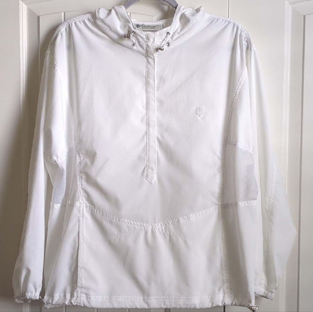 Coolibar White Pullover Sun Hoodie